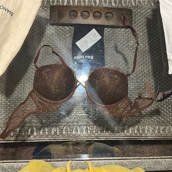 Victoria’s Secret®️ BOMBSHELL™️Brown Lace & Mesh Bra Size 36B - Picture 8 of 14
